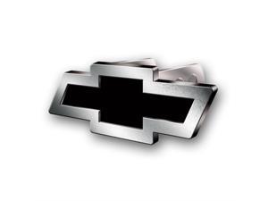 Chevy Chevrolet Style Silver & Black Brushed Aluminum Hitch Plug Cover - Universal Fit Chevy Chevrolet Style Silver & Black Brushed Aluminum Hitch Plug Cover - Universal Fit