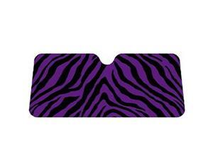 1 Piece Purple & Black Zebra Stripe Animal Print Premium Sun Shade Universal 1 Piece Purple & Black Zebra Stripe Animal Print Premium Sun Shade Universal
