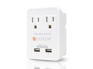 Satechi® 2 AC Outlet Compact Travel Charger Power Adapter 1250W 100-240V Dual USB ports for 5V 2.4A output for iPhone 6 / 6 Plus / 5S / 5, iPad Air / Mini, Galaxy Note 4 / Note 3 / S5 / S4 / and more Satechi® 2 AC Outlet Compact Travel Charger Power Adapter 1250W 100-240V Dual USB ports for 5V 2.4A output for iPhone 6 / 6 Plus / 5S / 5, iPad Air / Mini, Galaxy Note 4 / Note 3 / S5 / S4 / and more