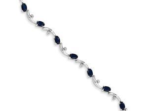 Diamond and Sapphire Gemstone Bracelet Length=7 Diamond and Sapphire Gemstone Bracelet Length=7