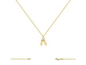 14K Yellow Gold Ballet Slippers Charm (7x20MM) w/ Cable Chain Necklace 16-24 In. 14K Yellow Gold Ballet Slippers Charm (7x20MM) w/ Cable Chain Necklace 16-24 In.