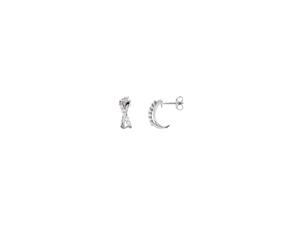 14K White Gold Diamond Criss Cross Drop Earrings - 0.25 cttw 14K White Gold Diamond Criss Cross Drop Earrings - 0.25 cttw