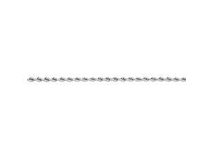 14K White Gold 2.5mm wide Solid Rope Chain Bracelet 14K White Gold 2.5mm wide Solid Rope Chain Bracelet