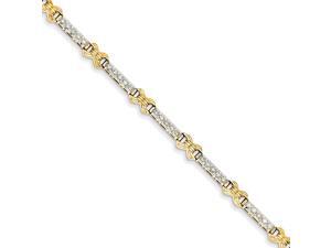 14K Yellow Gold Fancy Hugs Diamond Bracelet - 0.333cttw 14K Yellow Gold Fancy Hugs Diamond Bracelet - 0.333cttw