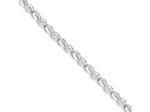 14K White Gold Channel Set Infinite Link Diamond Bracelet - 0.45cttw 14K White Gold Channel Set Infinite Link Diamond Bracelet - 0.45cttw