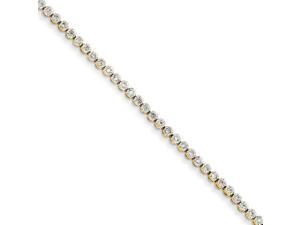 14K Yellow Gold Flower Head Link Diamond Tennis Bracelet - 0.45cttw 14K Yellow Gold Flower Head Link Diamond Tennis Bracelet - 0.45cttw