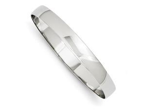 14K White Gold 8mm wide Solid and Polished Bangle Bracelet 14K White Gold 8mm wide Solid and Polished Bangle Bracelet