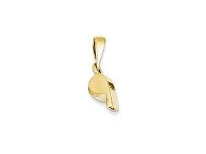 14K Yellow Gold Referee Whistle Charm Pendant - 5x20MM 2.78 Grams 14K Yellow Gold Referee Whistle Charm Pendant - 5x20MM 2.78 Grams