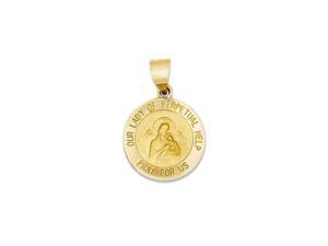 14K Yellow Gold Our Lady of Perpetual Help Medal Charm Pendant - 15x17MM 0.84gms 14K Yellow Gold Our Lady of Perpetual Help Medal Charm Pendant - 15x17MM 0.84gms