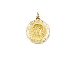14K Yellow Gold Our Lady of Sorrows Medal Charm Pendant - 19x25MM 4 Grams 14K Yellow Gold Our Lady of Sorrows Medal Charm Pendant - 19x25MM 4 Grams