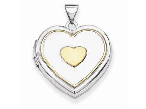 Heart Locket in Yellow Gold Plated Sterling Silver - Mirror Polish - Women Heart Locket in Yellow Gold Plated Sterling Silver - Mirror Polish - Women