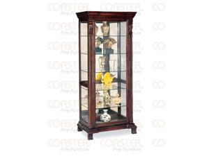 Classic Style Curio Cabinet in Cappuccino Finish by Coaster Furniture Classic Style Curio Cabinet in Cappuccino Finish by Coaster Furniture