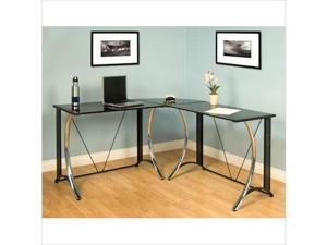 Monterey LS Corner Desk in Chrome and Black by Studio Designs Monterey LS Corner Desk in Chrome and Black by Studio Designs