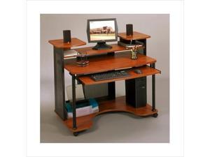 Wood Computer Desk in Black and Cherry Finish by Studio RTA Wood Computer Desk in Black and Cherry Finish by Studio RTA