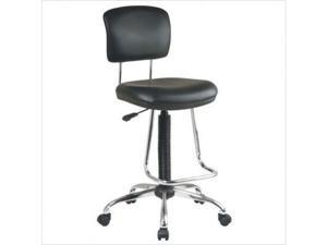Chrome Finish Economical Drafting Chair w/ Chrome Teardrop Footrest Chrome Finish Economical Drafting Chair w/ Chrome Teardrop Footrest