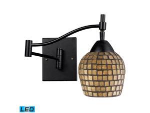Elk Celina 1-Light Swingarm Sconce Dark Rust and Gold Leaf - 10151-1DR-GLD-LED Elk Celina 1-Light Swingarm Sconce Dark Rust and Gold Leaf - 10151-1DR-GLD-LED