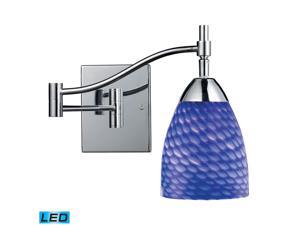 Elk Celina 1-Light Swingarm Polished Chrome and Sapphire Glass - 10151-1PC-S-LED Elk Celina 1-Light Swingarm Polished Chrome and Sapphire Glass - 10151-1PC-S-LED