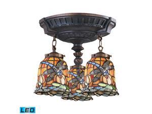 Elk Lighting Mix-N-Match 3-Light Semi Flush in Aged Walnut - 997-AW-12-LED Elk Lighting Mix-N-Match 3-Light Semi Flush in Aged Walnut - 997-AW-12-LED