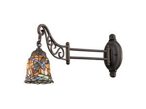 Elk Lighting Mix-N-Match 1-Light Swing arm Sconce, Tiffany Bronze - 079-TB-12 Elk Lighting Mix-N-Match 1-Light Swing arm Sconce, Tiffany Bronze - 079-TB-12