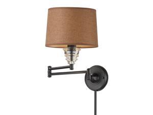 Elk Lighting Insulator Glass 1 Light Swing arm Sconce in Oiled Bronze - 66814-1 Elk Lighting Insulator Glass 1 Light Swing arm Sconce in Oiled Bronze - 66814-1