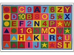Fun Time Alphanumeric Fun Multi Colored 39 In. x 58 In. Kids Rug Fun Time Alphanumeric Fun Multi Colored 39 In. x 58 In. Kids Rug