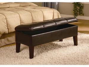 Classic Leather Brown Bench by Coaster Furniture Classic Leather Brown Bench by Coaster Furniture