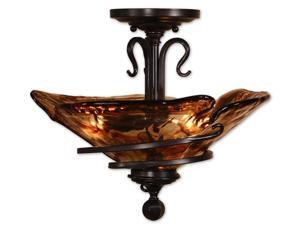 Uttermost Vitalia 3-Light Semi Flush Mount - 22269 Uttermost Vitalia 3-Light Semi Flush Mount - 22269