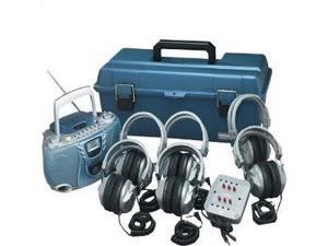 6-Person Val-U-Pak Listening Center CD/Cassette/AM/FM Player w/HA5 Headphones, Jackbox, and Case 6-Person Val-U-Pak Listening Center CD/Cassette/AM/FM Player w/HA5 Headphones, Jackbox, and Case