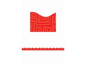 RED GRAPHIC PATTERN SCALLOPED RED GRAPHIC PATTERN SCALLOPED