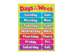 DAYS OF THE WEEK CHART GR PK-5 DAYS OF THE WEEK CHART GR PK-5