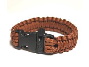 Survival Bracelet w/Whistle - Brown Survival Bracelet w/Whistle - Brown