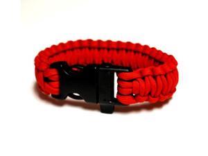 Survival Bracelet w/Whistle - Red Survival Bracelet w/Whistle - Red