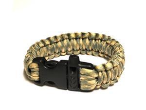 Survival Bracelet w/Whistle - Light Grn Survival Bracelet w/Whistle - Light Grn
