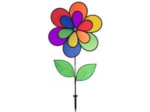 Double Wheel 12 Petal Flower w/ Leaves Spinner Double Wheel 12 Petal Flower w/ Leaves Spinner