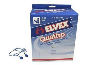 ELVEX EP-411 Ear Plugs, 25dB, Corded, Univ, PK100 ELVEX EP-411 Ear Plugs, 25dB, Corded, Univ, PK100