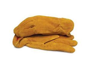 Split Leather Gloves with Red Fleece Lining and Elastic Wrist 2XL Split Leather Gloves with Red Fleece Lining and Elastic Wrist 2XL