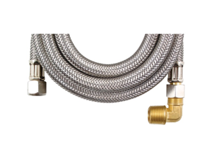 CALFLEX MK4120B BRAIDED STAINLESS STEEL DISHWASHER CONNECTORS WITH ELBOW (120") CALFLEX MK4120B BRAIDED STAINLESS STEEL DISHWASHER CONNECTORS WITH ELBOW (120")