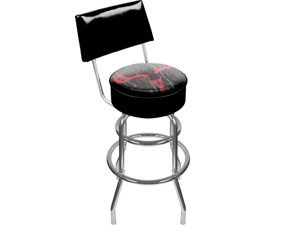 Hunt Skull Padded Swivel Bar Stool with Back Hunt Skull Padded Swivel Bar Stool with Back