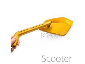 Magazi mirrors CNC aluminum sharp look Cleaver gold 8mm scooter motorcycle Magazi mirrors CNC aluminum sharp look Cleaver gold 8mm scooter motorcycle