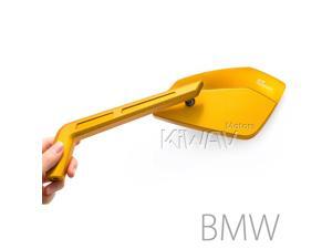 Magazi mirrors CNC aluminum Cleaver gold 10mm x 1.5 pitch for BMW motorcycle Magazi mirrors CNC aluminum Cleaver gold 10mm x 1.5 pitch for BMW motorcycle