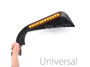 KiWAV Axe black style mirrors 10mm standard thread w/ LED Turn Signals motorcycle bobber naked bike KiWAV Axe black style mirrors 10mm standard thread w/ LED Turn Signals motorcycle bobber naked bike