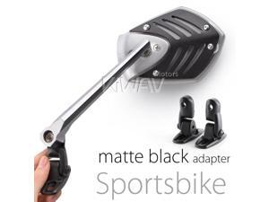 Motorcycle Mirror Shield Sports bike with Matt Black adapter Motorcycle Mirror Shield Sports bike with Matt Black adapter