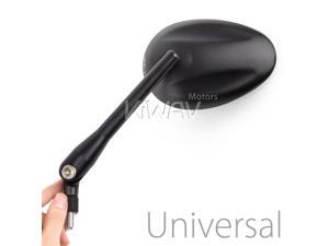 ellipse black motorcycle mirrors aluminum M10X1.25 5/16" for Honda Suzuki Yamaha Kawasaki Harley etc ellipse black motorcycle mirrors aluminum M10X1.25 5/16" for Honda Suzuki Yamaha Kawasaki Harley etc