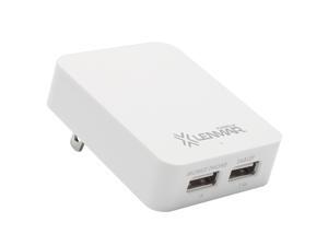 Lenmar Dual USB Wall Adapter with High Output - Charges and powers up to 1 tablet or 2 smartphones, or other USB Powered Devices (White) Lenmar Dual USB Wall Adapter with High Output - Charges and powers up to 1 tablet or 2 smartphones, or other USB Powered Devices (White)