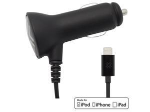 4ft Coil Lightning Connector Car Charger for iPhone 5, iPad Mini with Retina Display, iPod Touch 5th Gen and Nano 7th Gen - 5V, 2.4A 4ft Coil Lightning Connector Car Charger for iPhone 5, iPad Mini with Retina Display, iPod Touch 5th Gen and Nano 7th Gen - 5V, 2.4A