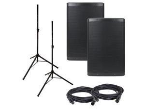 American Audio CPX15A Speaker Pair w/ Stands Cables American Audio CPX15A Speaker Pair w/ Stands Cables