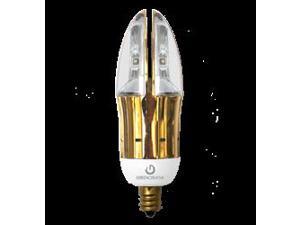 5W - B11 Chandelier LED - 2700K - 250 Lumen - Gold Finish - Candelabra Base - Dimmable LED Light Bulb - GreenCreative 5W - B11 Chandelier LED - 2700K - 250 Lumen - Gold Finish - Candelabra Base - Dimmable LED Light Bulb - GreenCreative