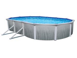 Martinique Steel Above-Ground Swimming Pool " 18'x33' Oval and 52'' Deep Martinique Steel Above-Ground Swimming Pool " 18'x33' Oval and 52'' Deep