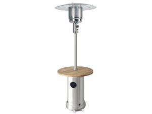 AZ Patio Heaters Two Tone Patio Heater with Wood Table AZ Patio Heaters Two Tone Patio Heater with Wood Table