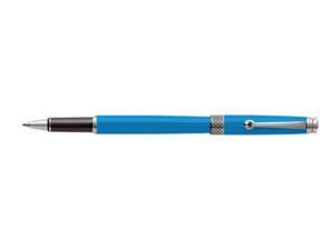 Montegrappa Piacere Resin Chrome Trim Rollerball Pen (Cyan) ISPYRRBB Montegrappa Piacere Resin Chrome Trim Rollerball Pen (Cyan) ISPYRRBB
